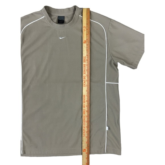 VTG Nike Dri-Fit Men Beige Short Sleeve Crewneck Pullover T-Shirt Sz M - Picture 2 of 6